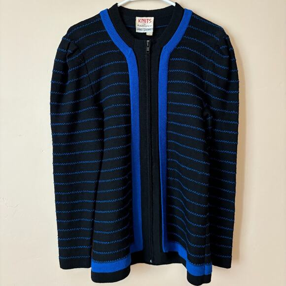 Knits By Raul Blanco Sweaters - Vintage 'Knits By Raul Blanco Hand Loomed Knit Zip Sweater Jacket